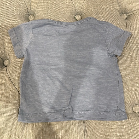 6-9M Baby Boy Fish & Hook Short Sleeve Shirt with Matching Triangle Print Shorts - Picture 4 of 7